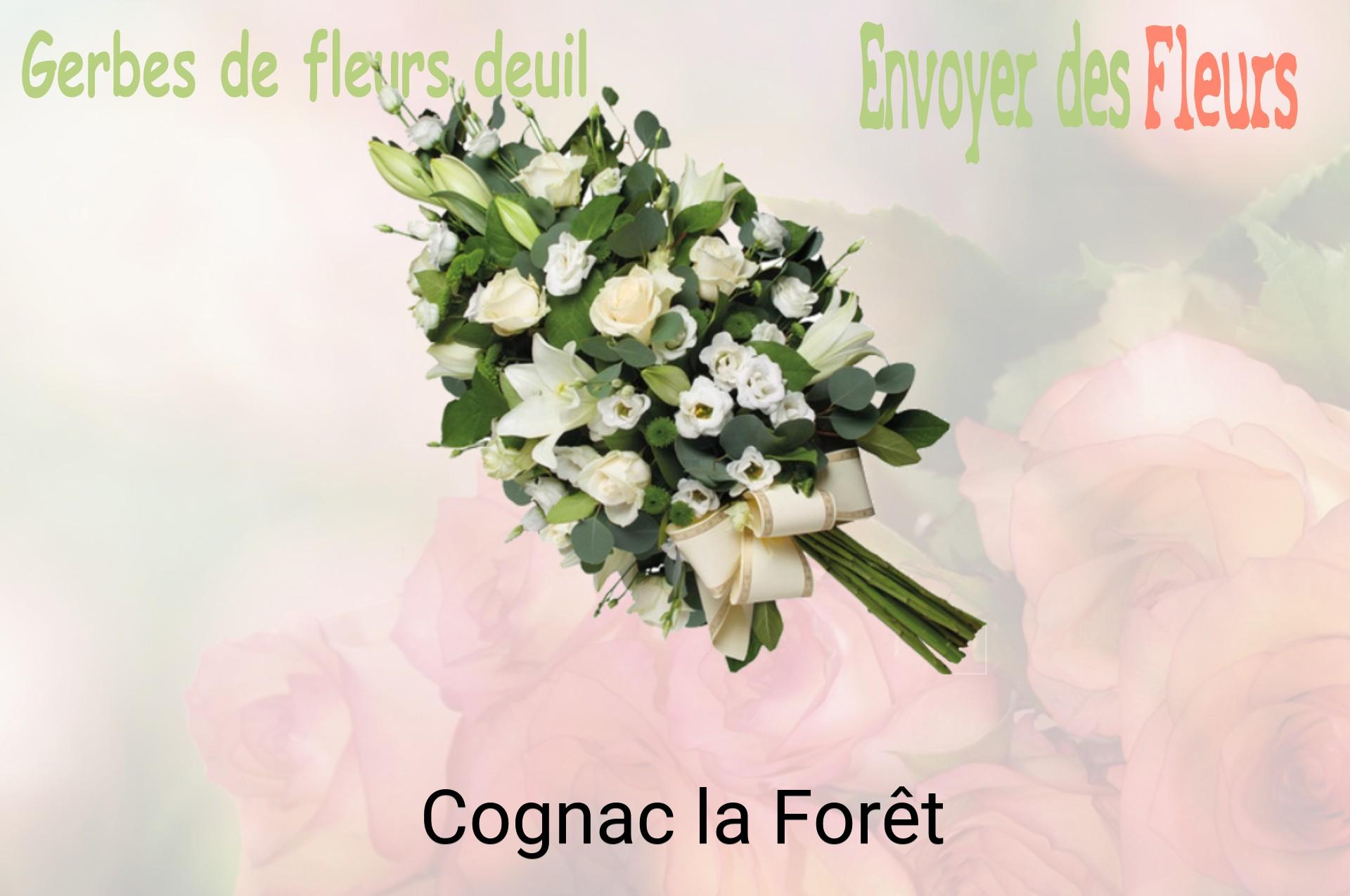 Gerbe de fleurs de deuil livrée à Cognac-la-Forêt